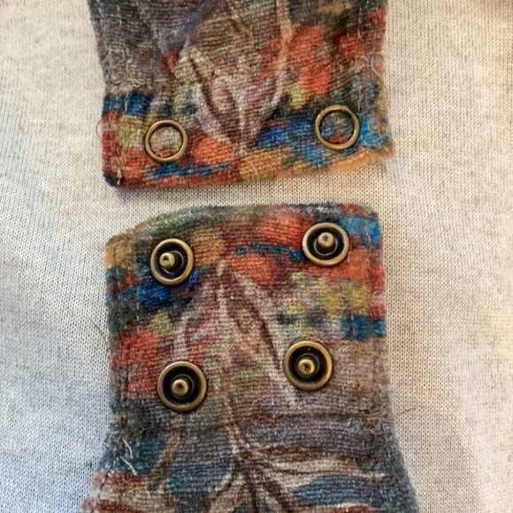 𝅺SMASH velvet floral abstract body suit fall winter colors sz m - Picture 4 of 12